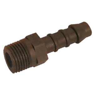 Plastic Hose Connector - Straight BSPT Male x Hosetail