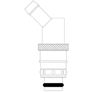 45 deg Hosetail Plug